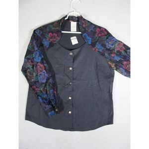 NWT Vintage Ozark‎ Mountain Jean Co Boho Floral Womens MED Shirt Made In USA